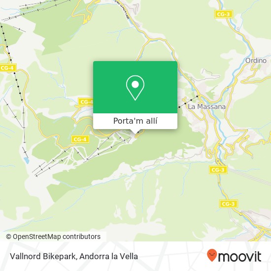 mapa Vallnord Bikepark