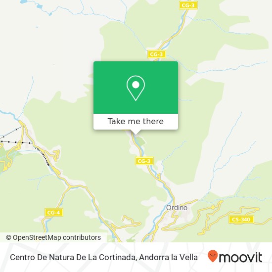 mapa Centro De Natura De La Cortinada
