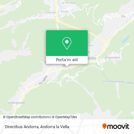 mapa Directbus Andorra