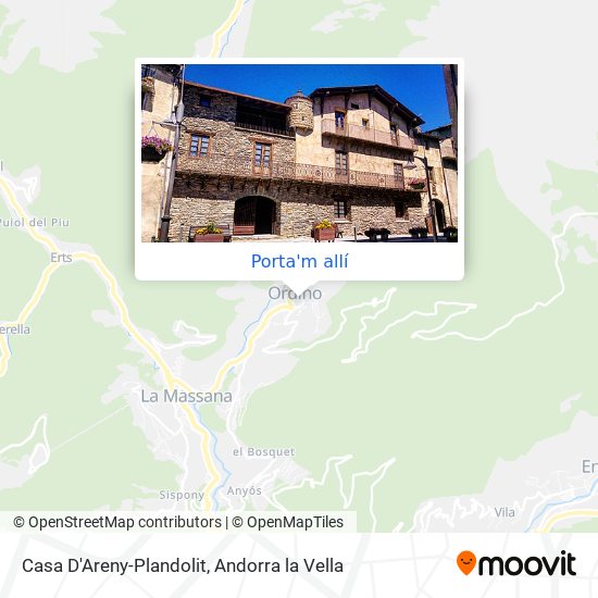 mapa Casa D'Areny-Plandolit