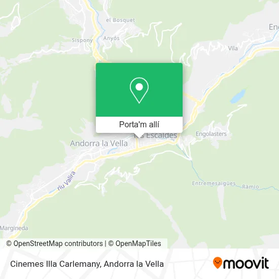 mapa Cinemes Illa Carlemany