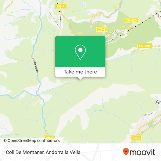 mapa Coll De Montaner