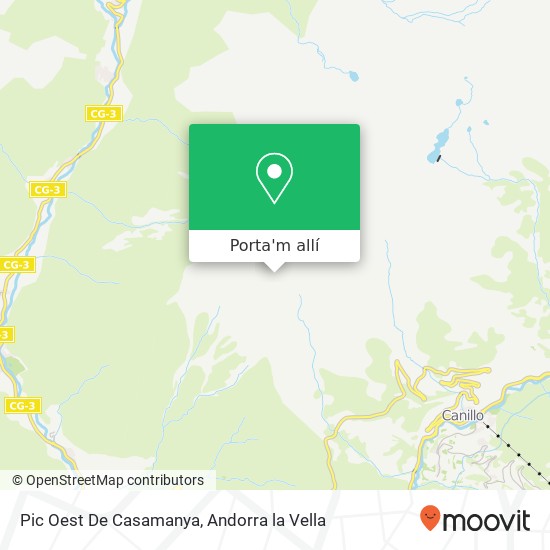 mapa Pic Oest De Casamanya