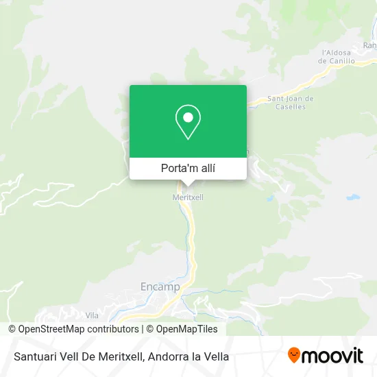 mapa Santuari Vell De Meritxell