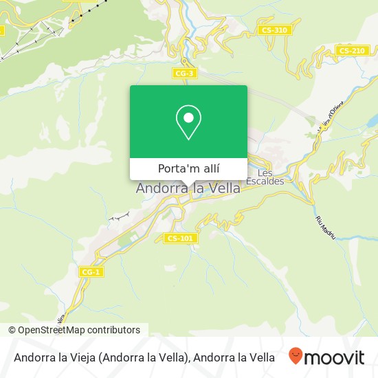 mapa Andorra la Vieja (Andorra la Vella)