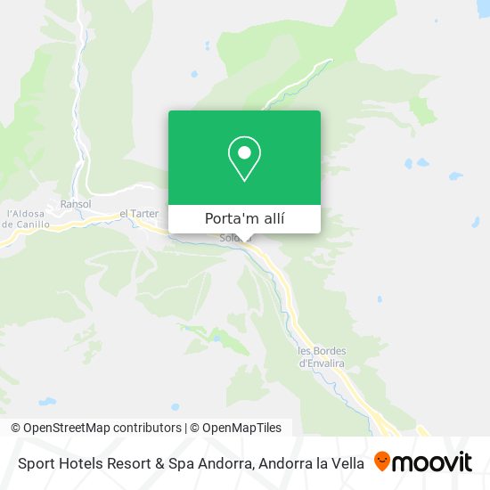 mapa Sport Hotels Resort & Spa Andorra