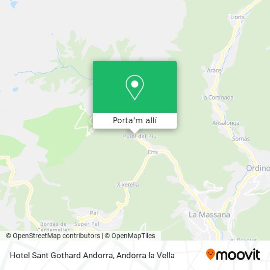 mapa Hotel Sant Gothard Andorra