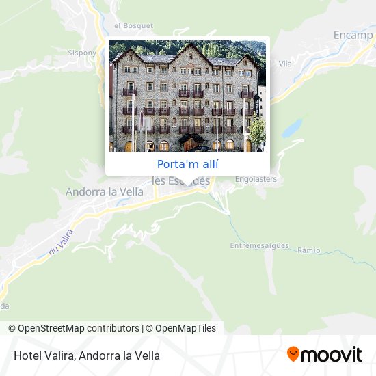 mapa Hotel Valira