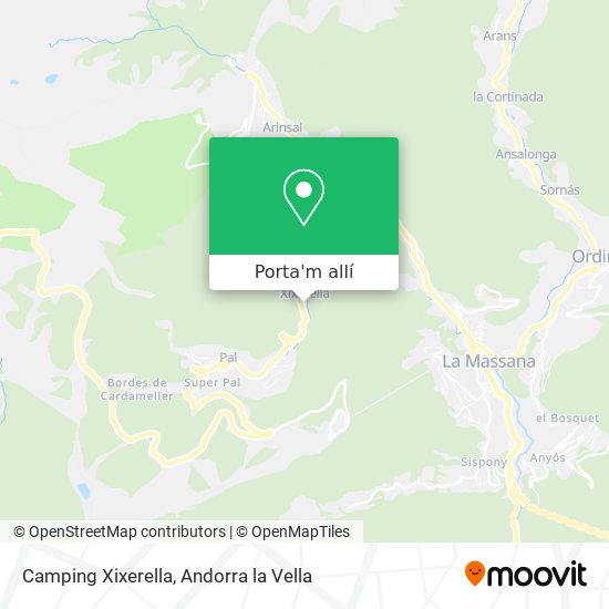 mapa Camping Xixerella