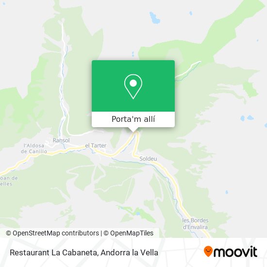 mapa Restaurant La Cabaneta