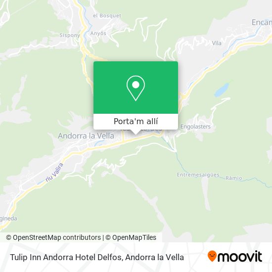 mapa Tulip Inn Andorra Hotel Delfos