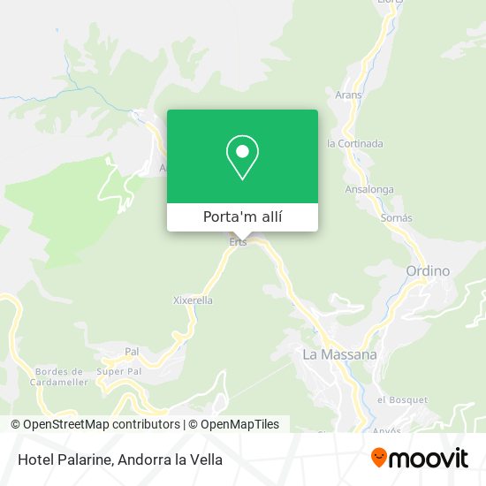 mapa Hotel Palarine