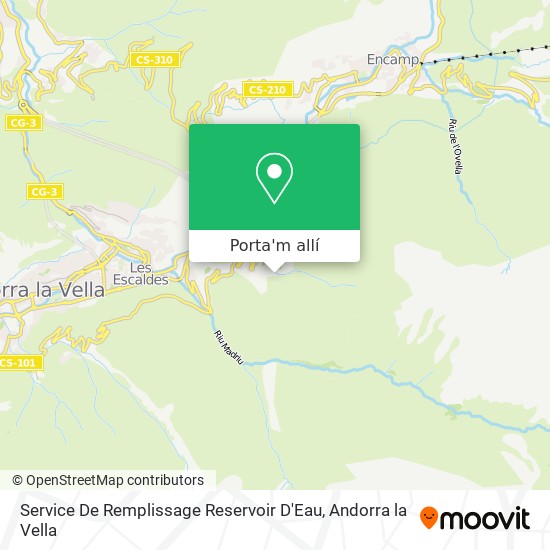 mapa Service De Remplissage Reservoir D'Eau