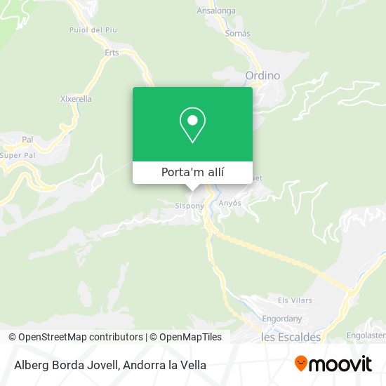 mapa Alberg Borda Jovell