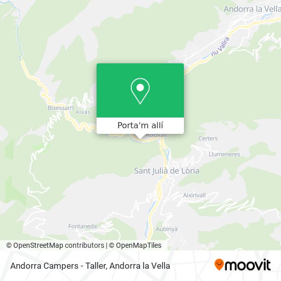 mapa Andorra Campers - Taller