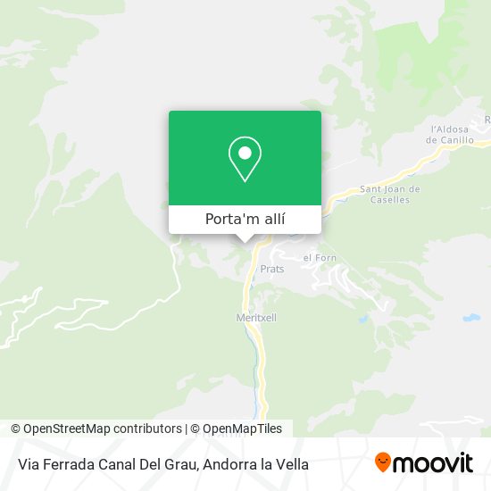 mapa Via Ferrada Canal Del Grau