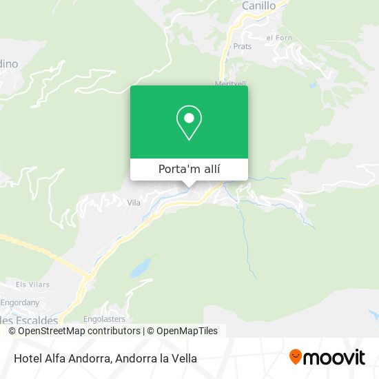 mapa Hotel Alfa Andorra