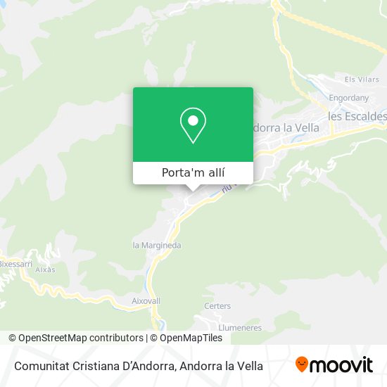 mapa Comunitat Cristiana D’Andorra