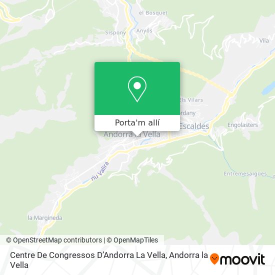 mapa Centre De Congressos D’Andorra La Vella