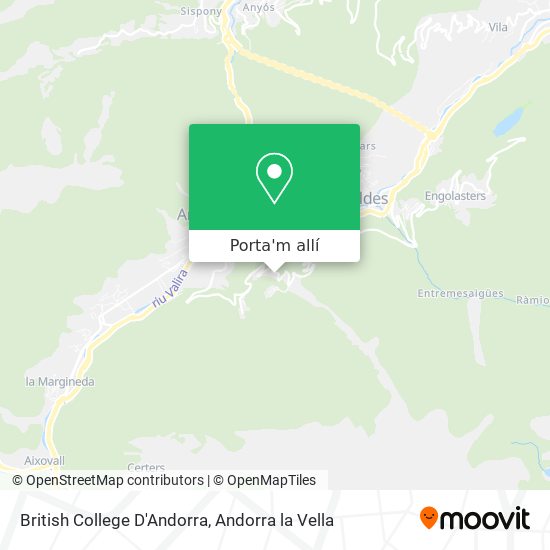 mapa British College D'Andorra