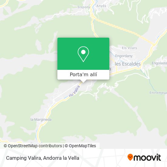 mapa Camping Valira