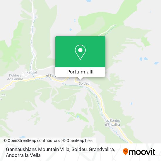 mapa Gannaushians Mountain Villa, Soldeu, Grandvalira