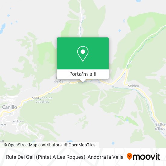 mapa Ruta Del Gall (Pintat A Les Roques)