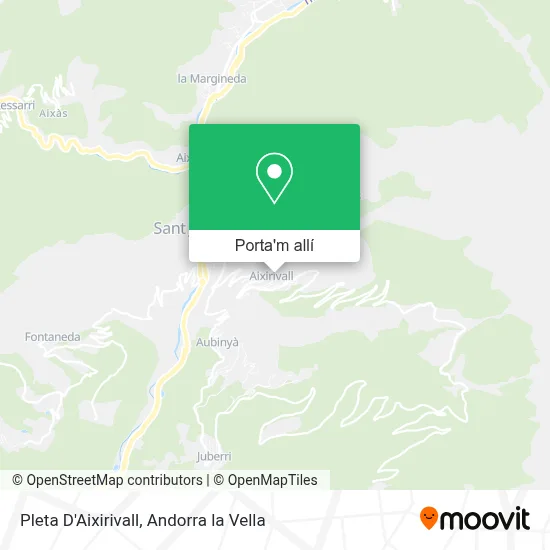 mapa Pleta D'Aixirivall