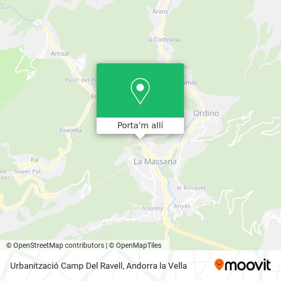 mapa Urbanització Camp Del Ravell