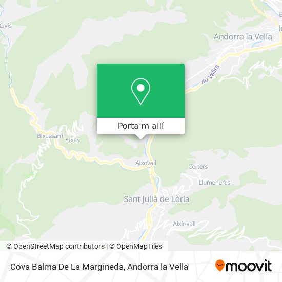 mapa Cova Balma De La Margineda
