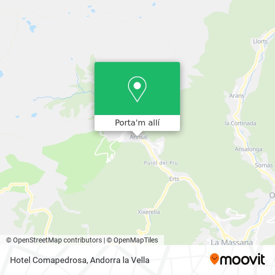 mapa Hotel Comapedrosa