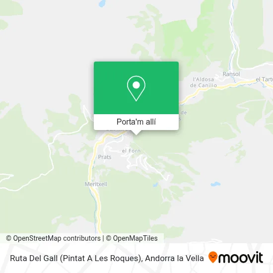 mapa Ruta Del Gall (Pintat A Les Roques)