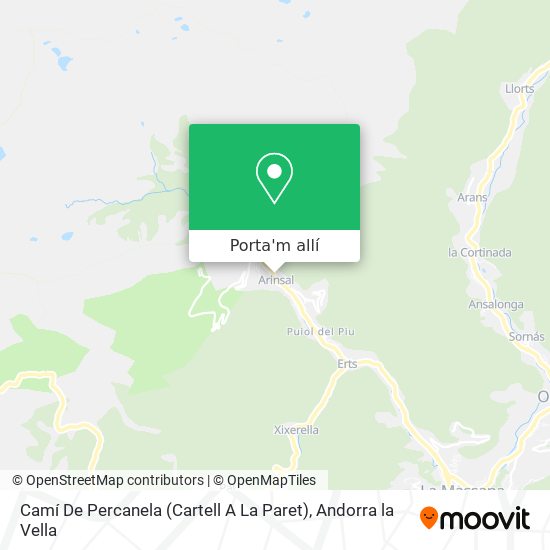 mapa Camí De Percanela (Cartell A La Paret)