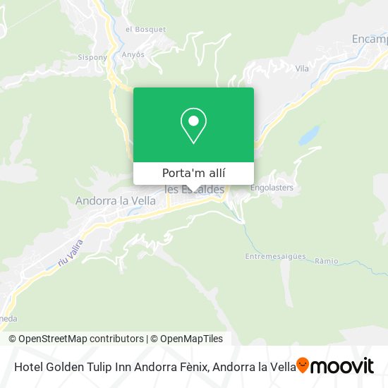 mapa Hotel Golden Tulip Inn Andorra Fènix