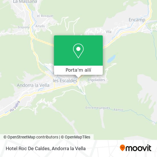 mapa Hotel Roc De Caldes