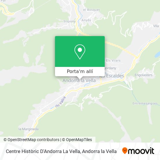 mapa Centre Històric D'Andorra La Vella