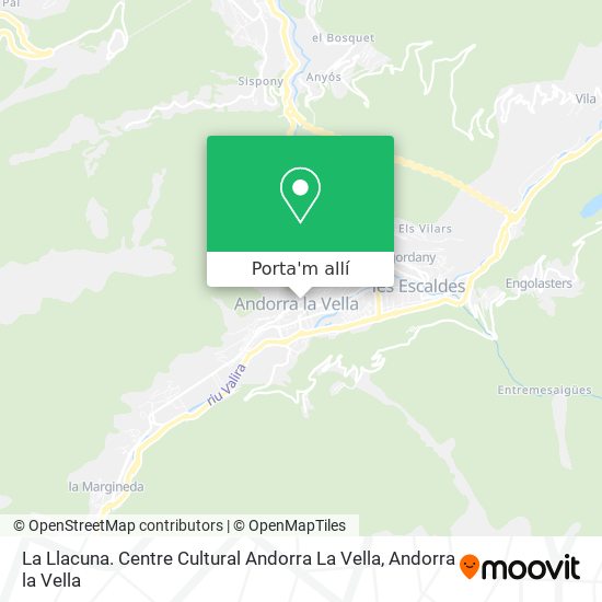 mapa La Llacuna. Centre Cultural Andorra La Vella