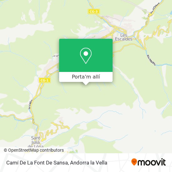 mapa Camí De La Font De Sansa