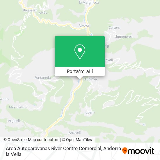 mapa Area Autocaravanas River Centre Comercial