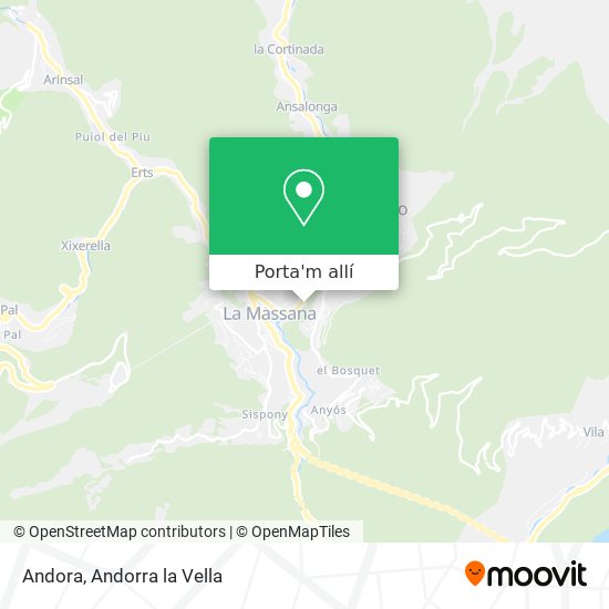 mapa Andora