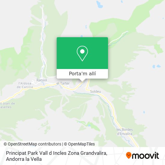mapa Principat Park Vall d Incles Zona Grandvalira