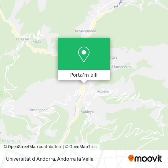 mapa Universitat d Andorra