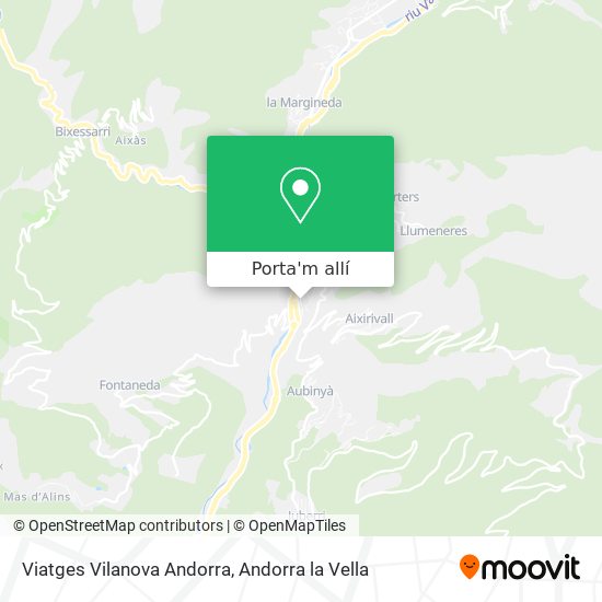 mapa Viatges Vilanova Andorra