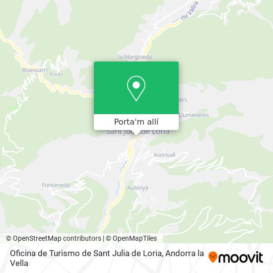 mapa Oficina de Turismo de Sant Julia de Loria