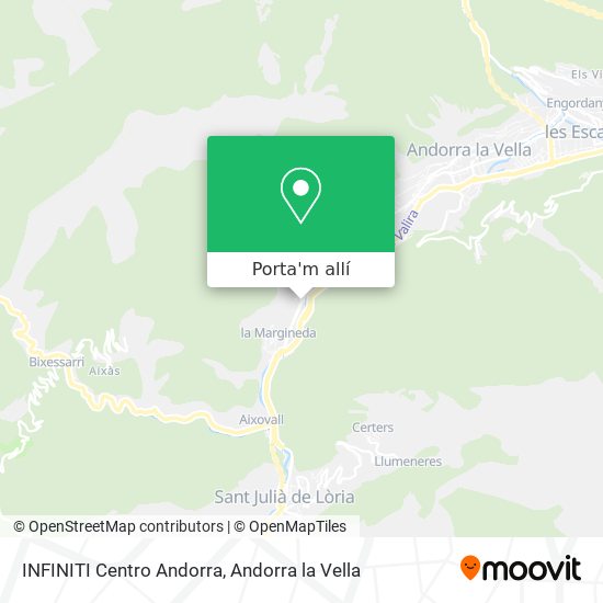 mapa INFINITI Centro Andorra