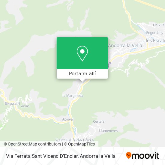 mapa Via Ferrata Sant Vicenc D'Enclar