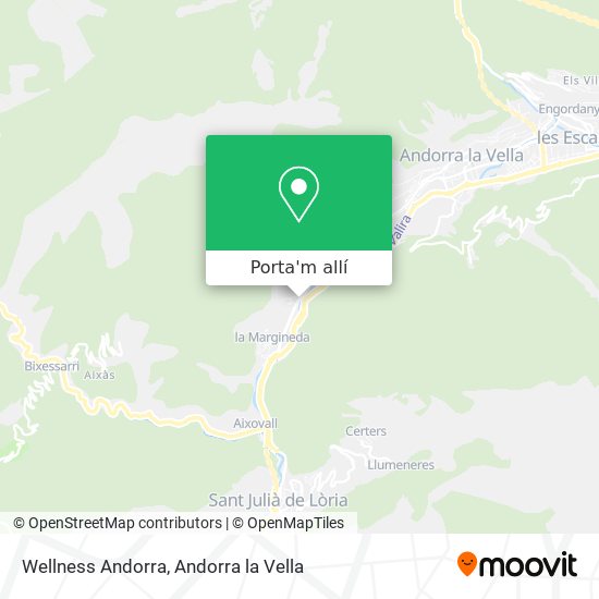 mapa Wellness Andorra