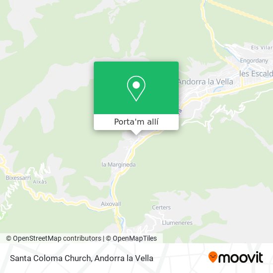 mapa Santa Coloma Church