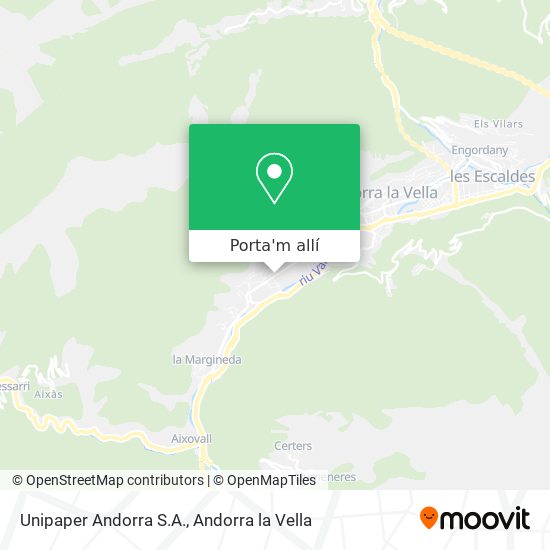 mapa Unipaper Andorra S.A.