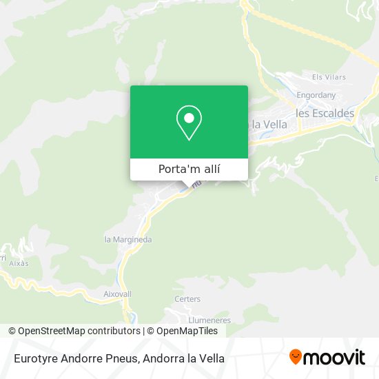 mapa Eurotyre Andorre Pneus